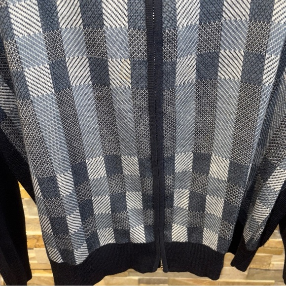 LUXTON XL ZIPPED UP NAVY BLOCK -REPEAT ACRYLIC - Picture 7 of 12